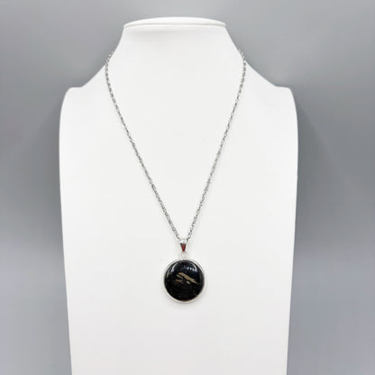 Ciondolo Nuummite Argento 925 - Tondo