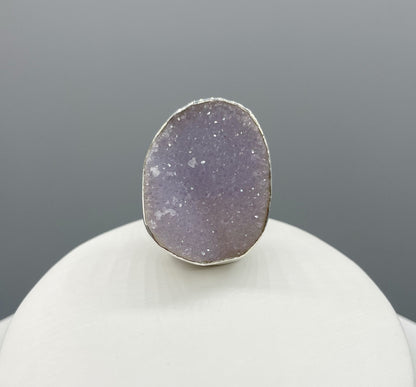 Anello Drusa di Quarzo Lavanda e Argento 925