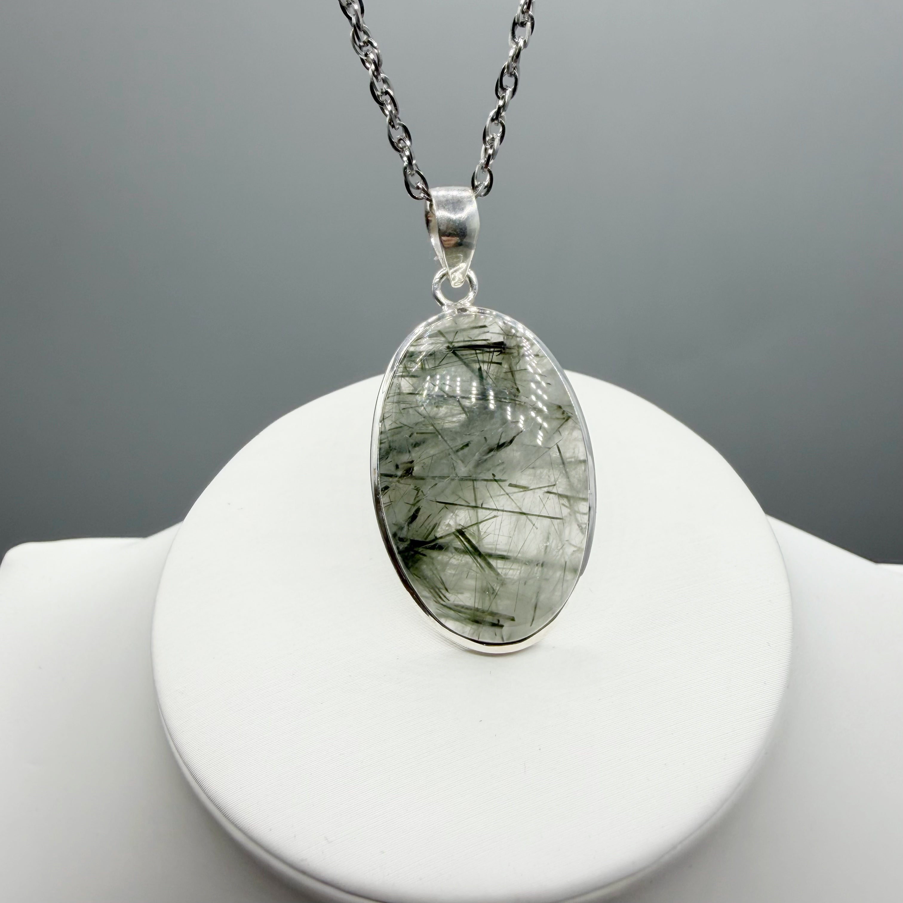 Ciondolo Quarzo Tormalinato - Argento 925