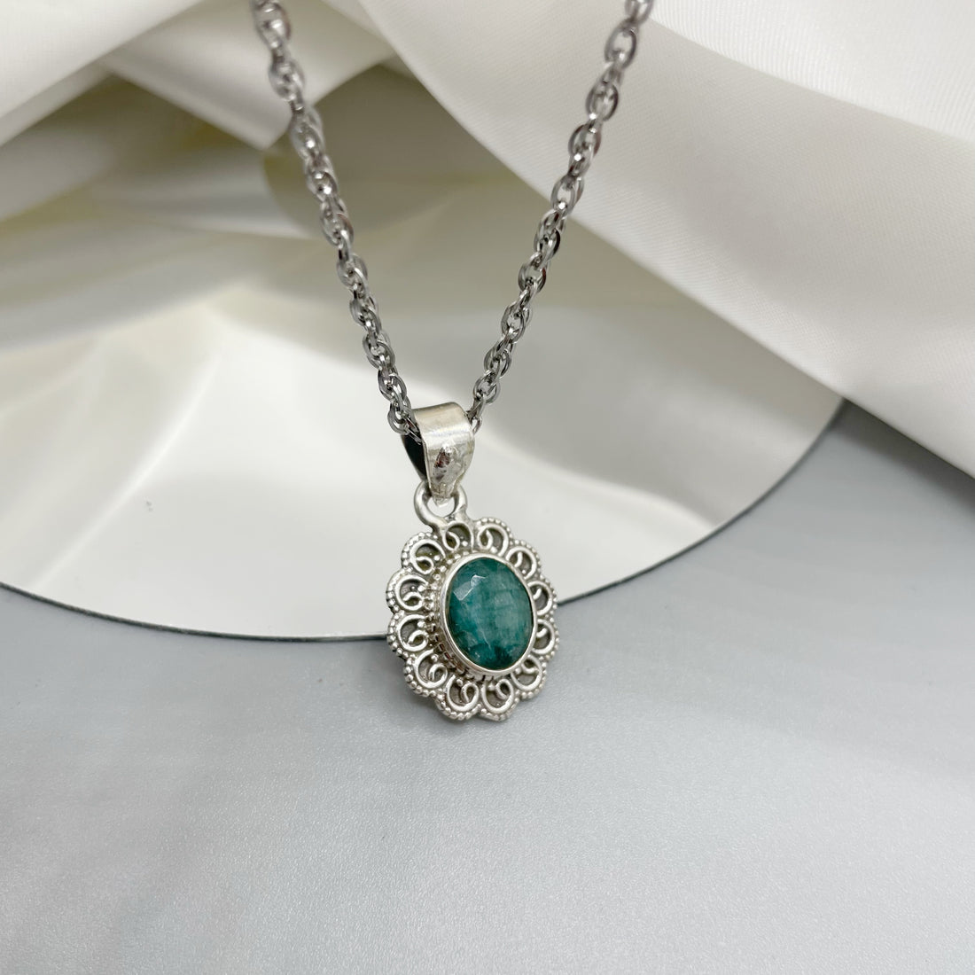 Ciondolo Smeraldo - Argento 925
