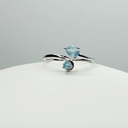 Anello Intreccio Acquamarina - Argento 925