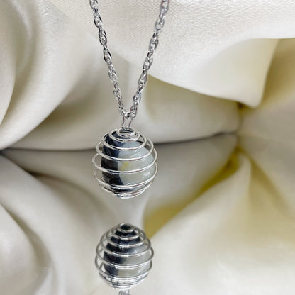 Collana Occhio di Shiva con Gabbietta - Acciaio Inossidabile