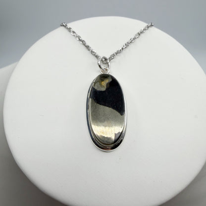 Ciondolo Pirite in Magnetite - Argento 925