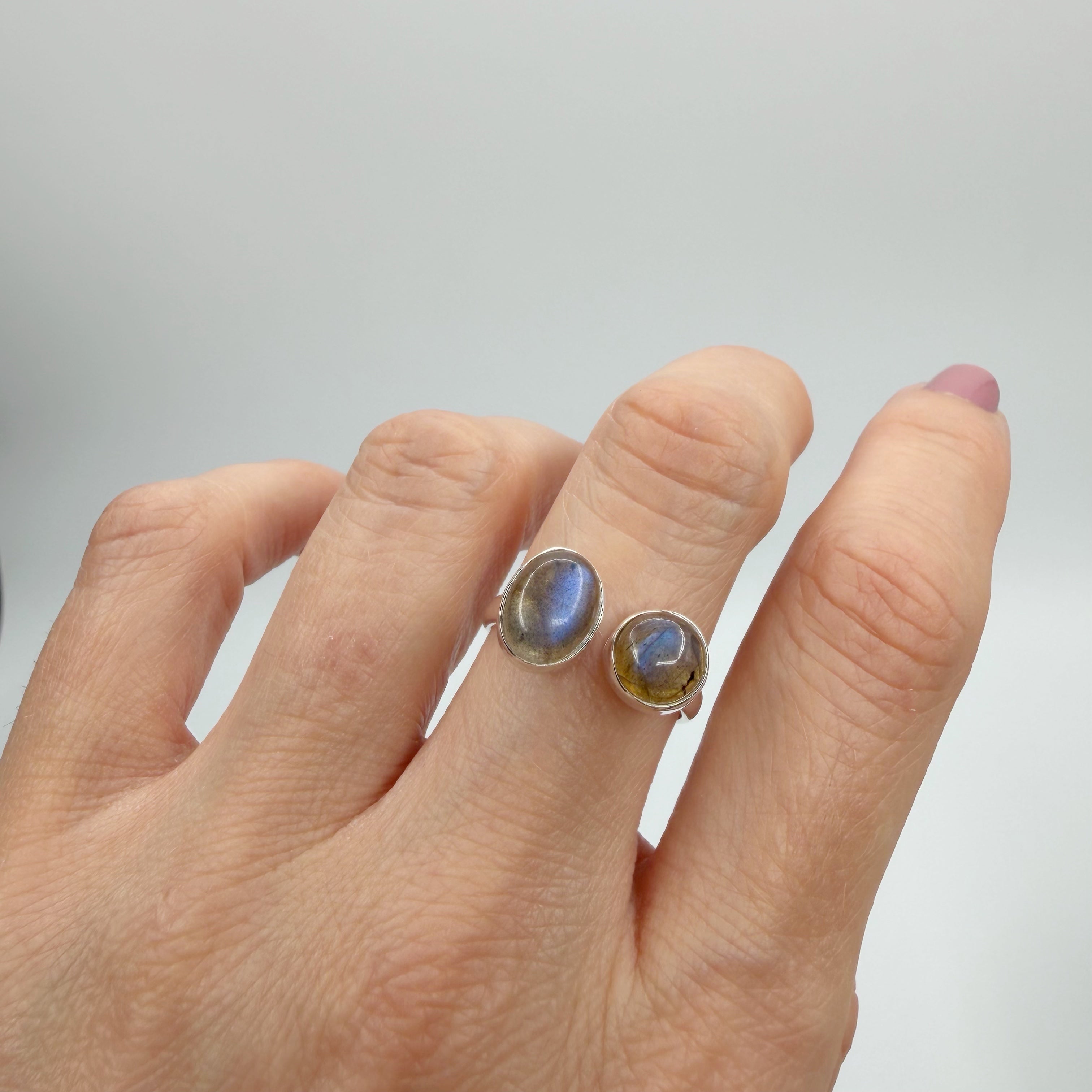Anello Double Labradorite - Argento 925