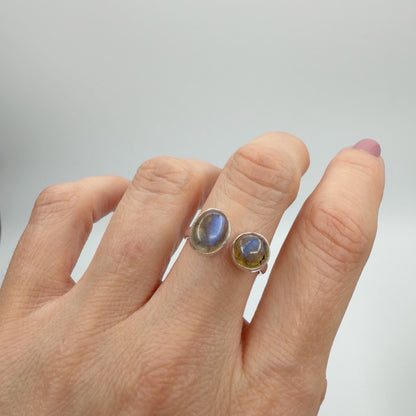 Anello Double Labradorite - Argento 925