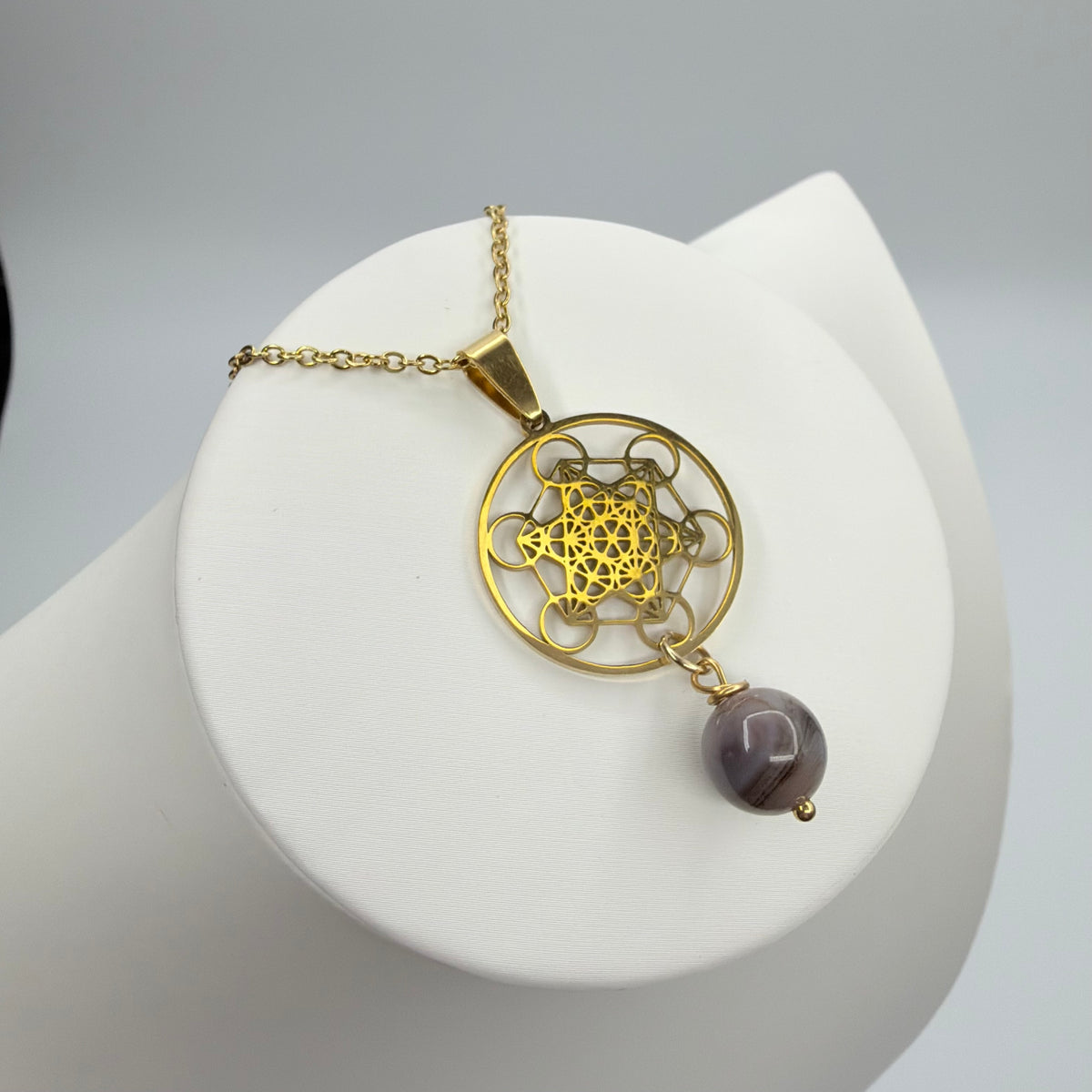 Collana Occhio di Shiva e Cubo di Metatron - GOLD
