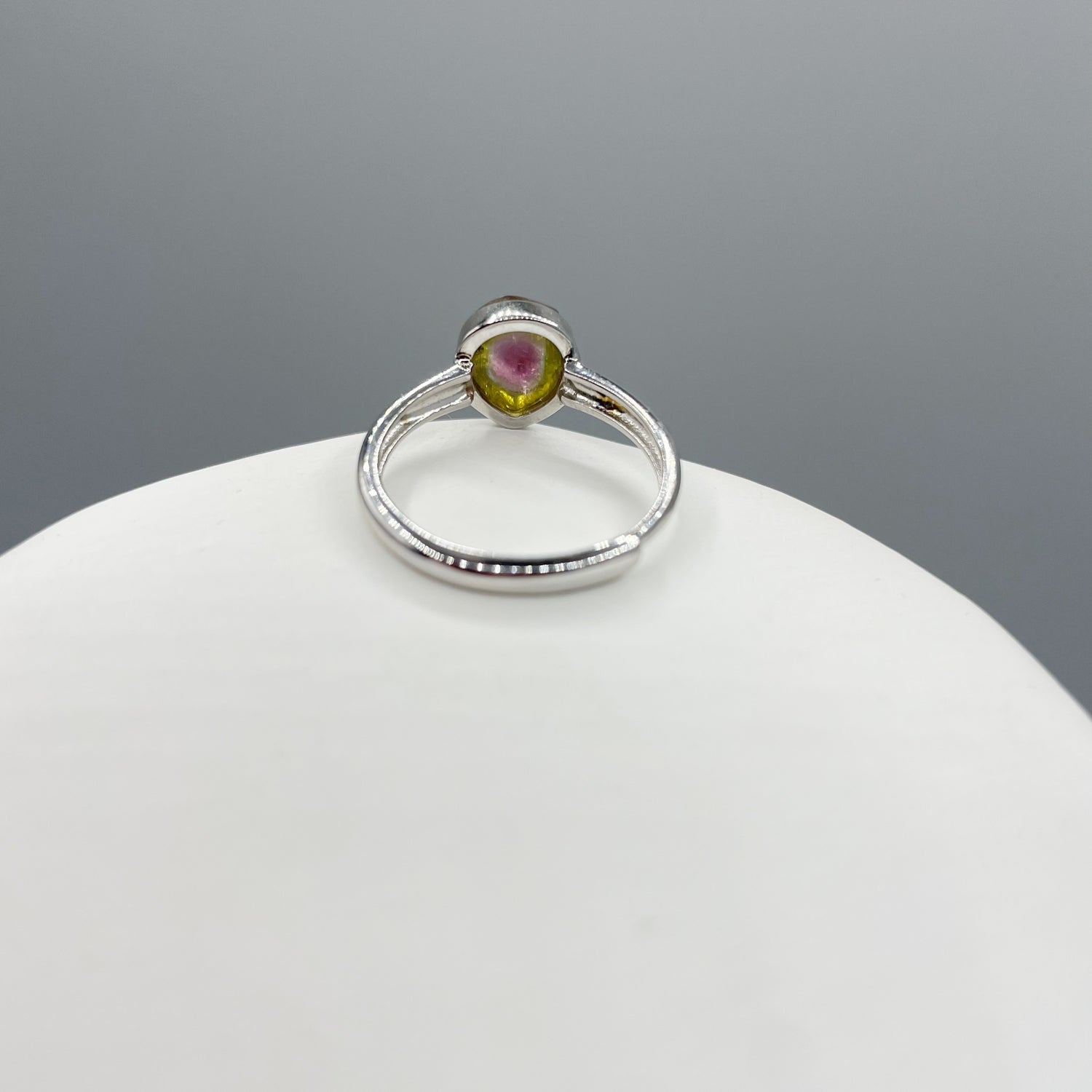 Anello Tormalina Watermelon - Argento 925