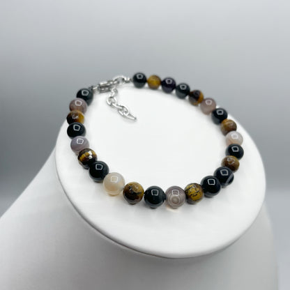 Bracciale Cerchio Protettivo - Occhio di Shiva, Ossidiana, Occhio di Tigre - LIMITED EDITION