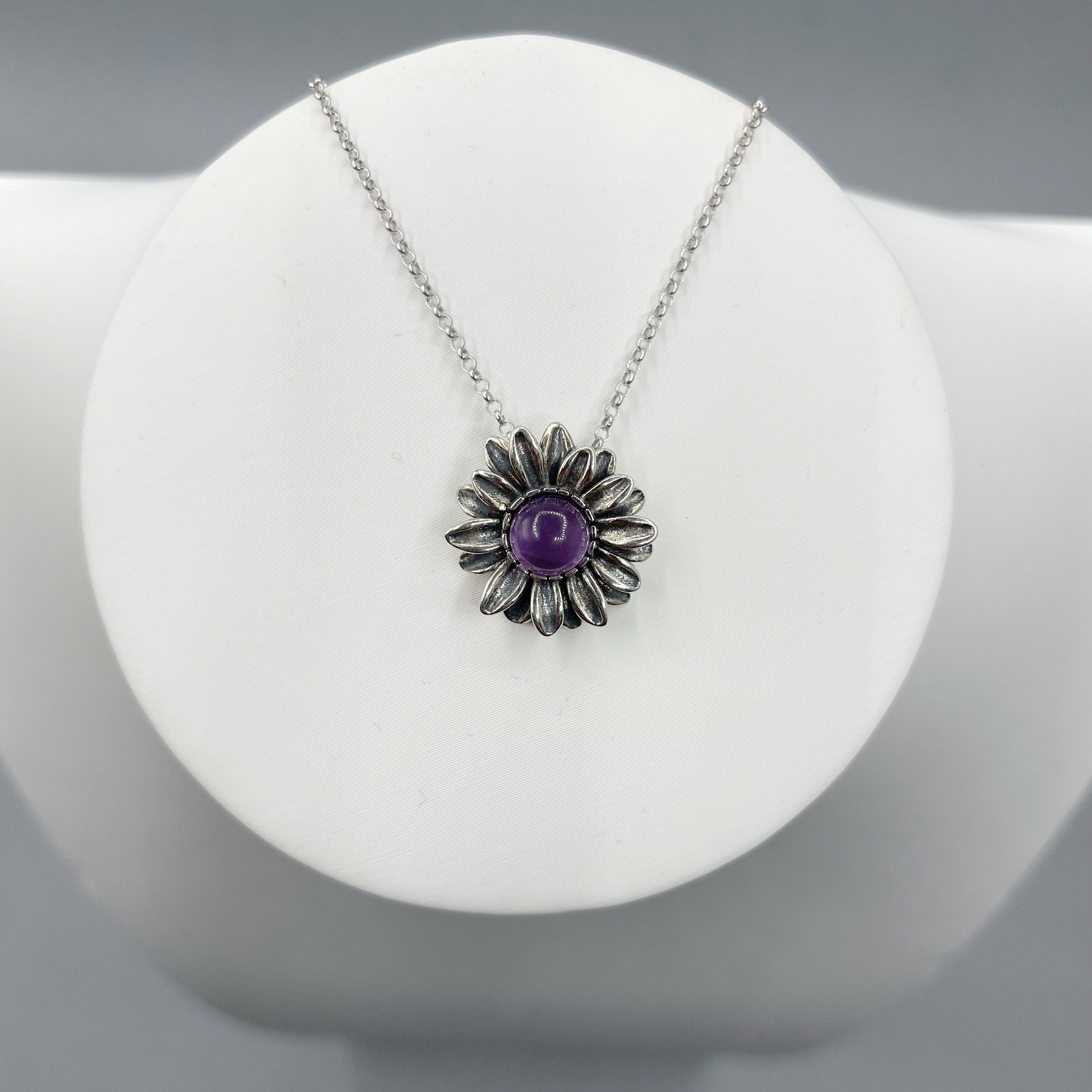 Set Ametista - Ciondolo e Orecchini, Argento 925
