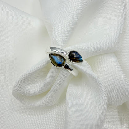Anello Double Labradorite - Argento 925