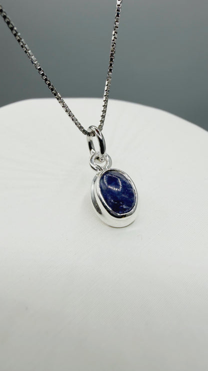 Ciondolo Punto Luce Tanzanite Argento 925 - Ovale