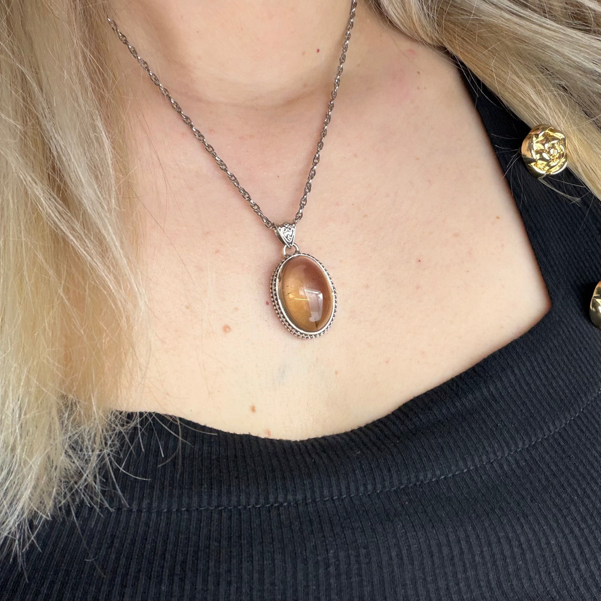 Ciondolo Ametrino e Argento 925 - Ovale Antico