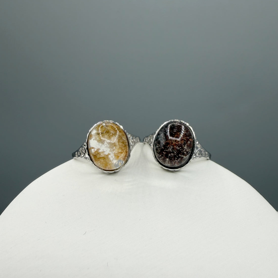 Anello Quarzo Garden e Argento 925 - Chiaro o Scuro