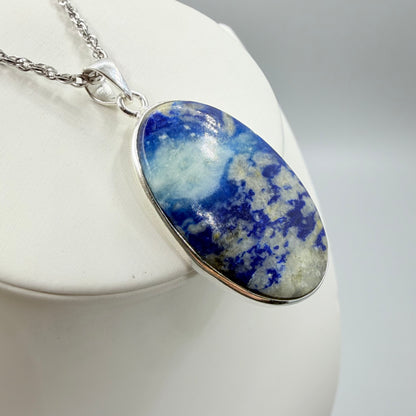 Ciondolo Afghanite e Argento 925 - Ovale