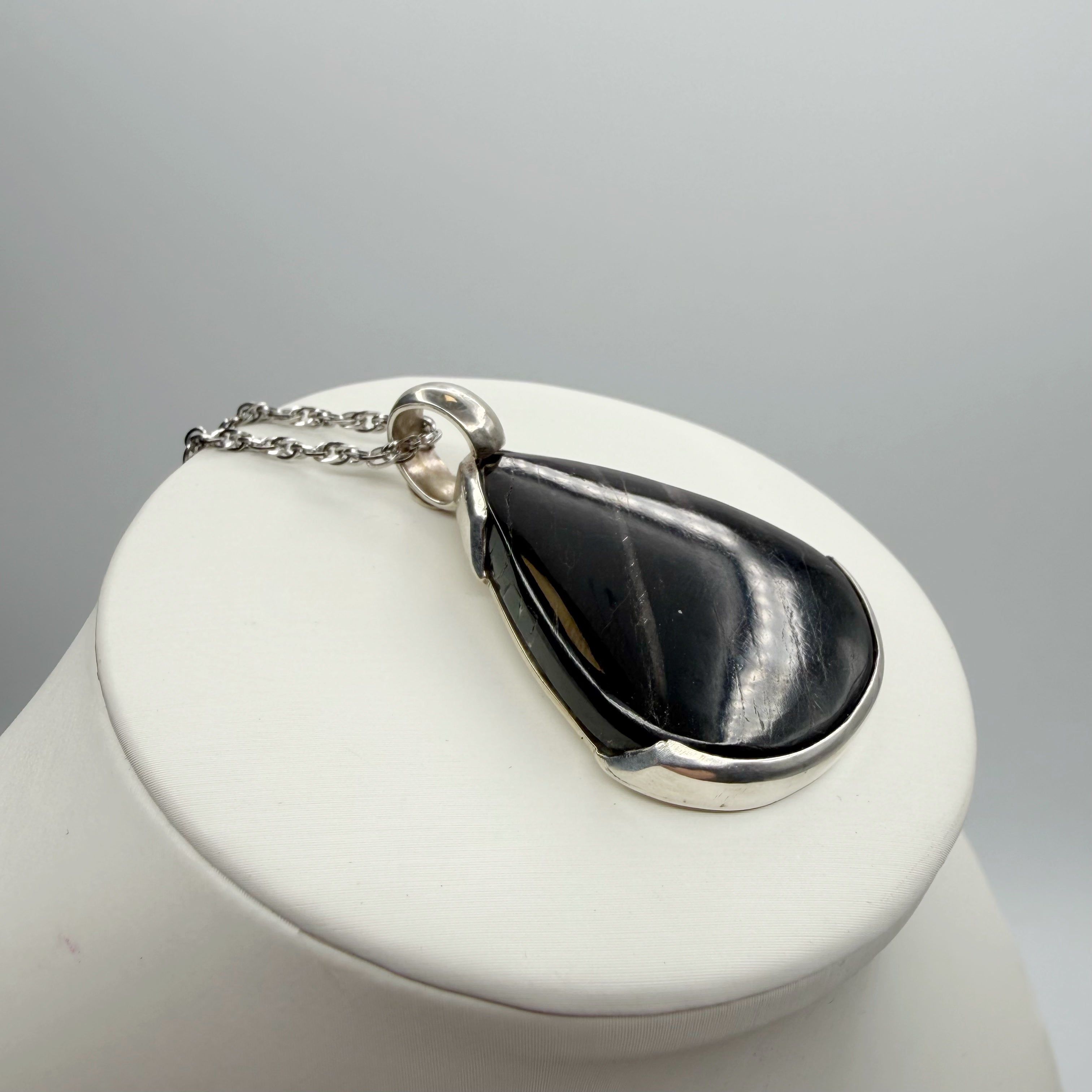 Ciondolo Iperstene Argento 925 - a Goccia grande