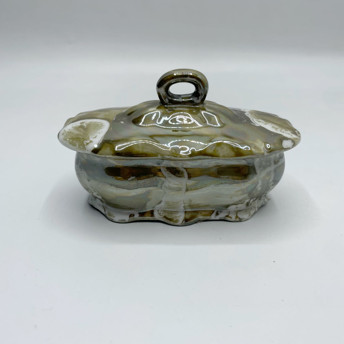 Portagioie Piccolo, porcellana dipinta a mano - Verde