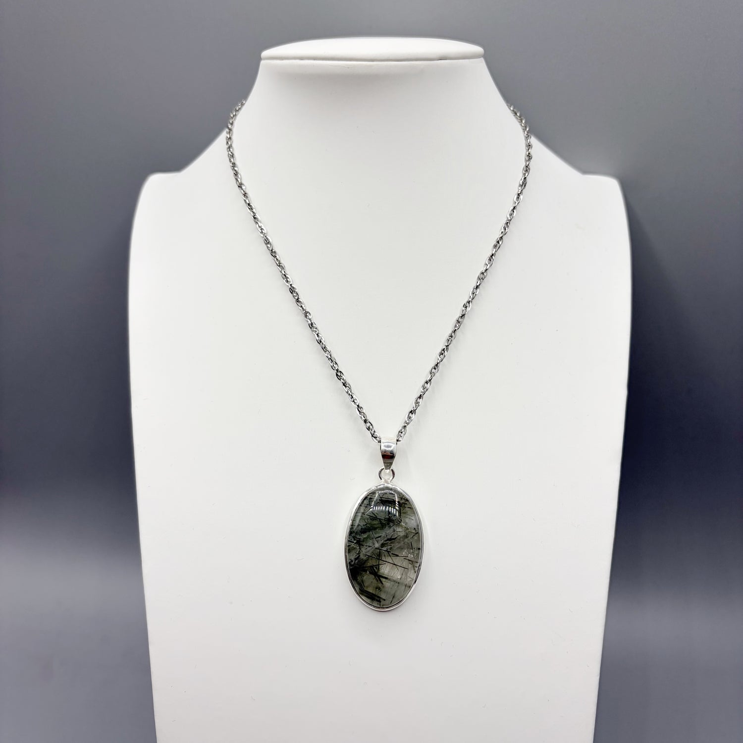 Ciondolo Quarzo Tormalinato - Argento 925