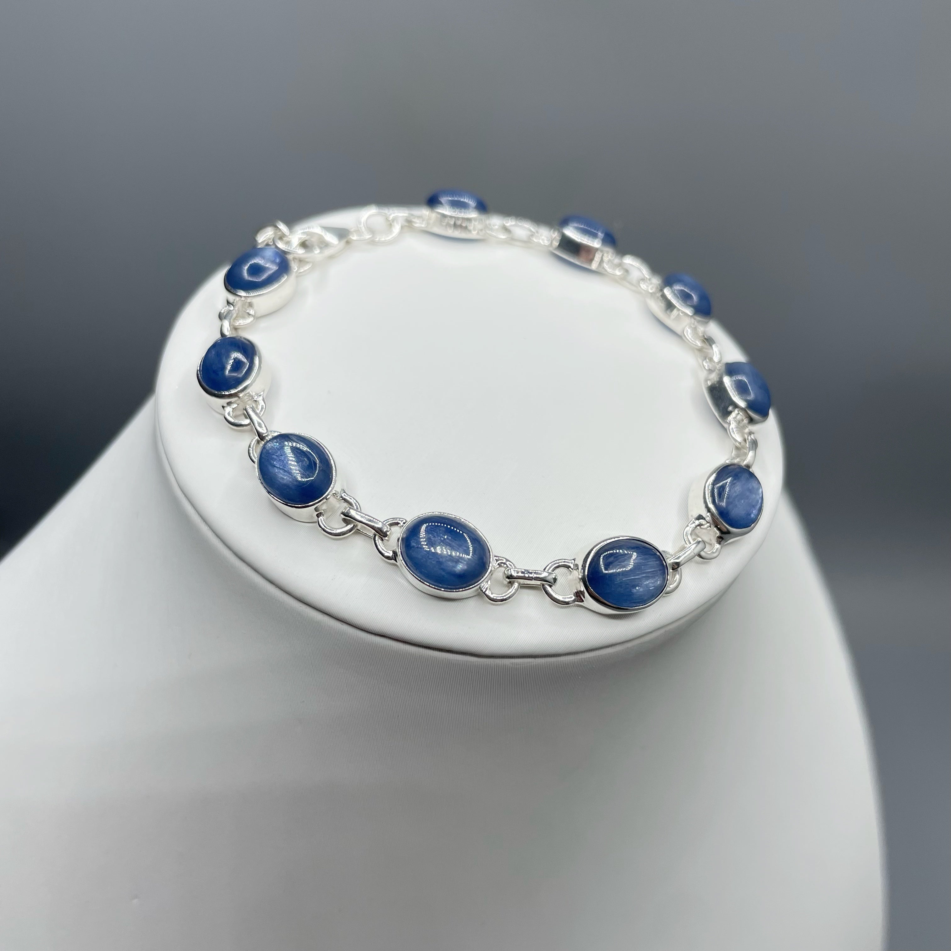 Bracciale Cianite e Argento 925 - Ovale
