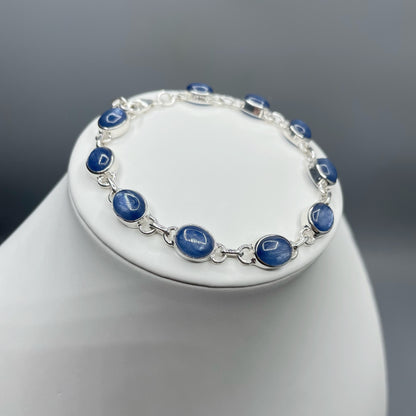 Bracciale Cianite e Argento 925 - Ovale