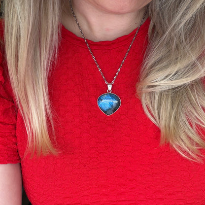 Ciondolo Labradorite Blu - Argento 925