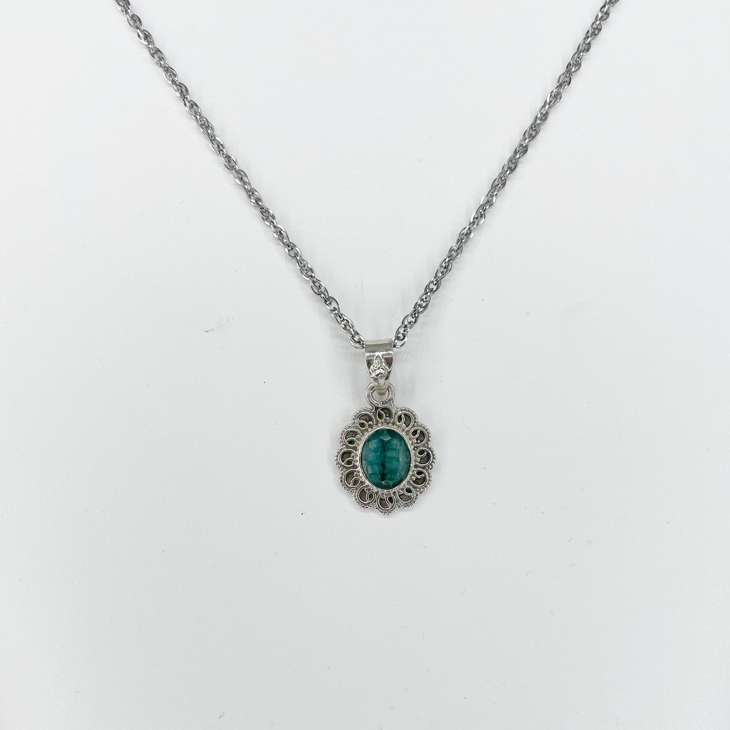 Ciondolo Smeraldo - Argento 925