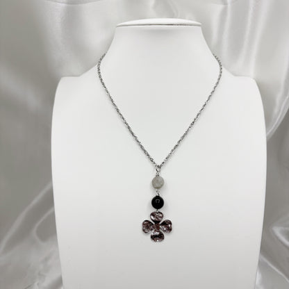 Collana Lucky - Ossidiana e Labradorite