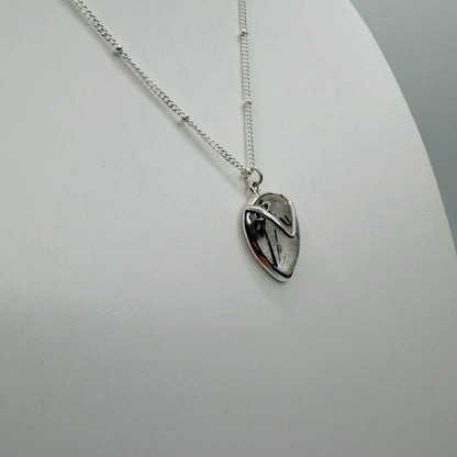 Collana Quarzo Tormalinato a Goccia - Argento 925