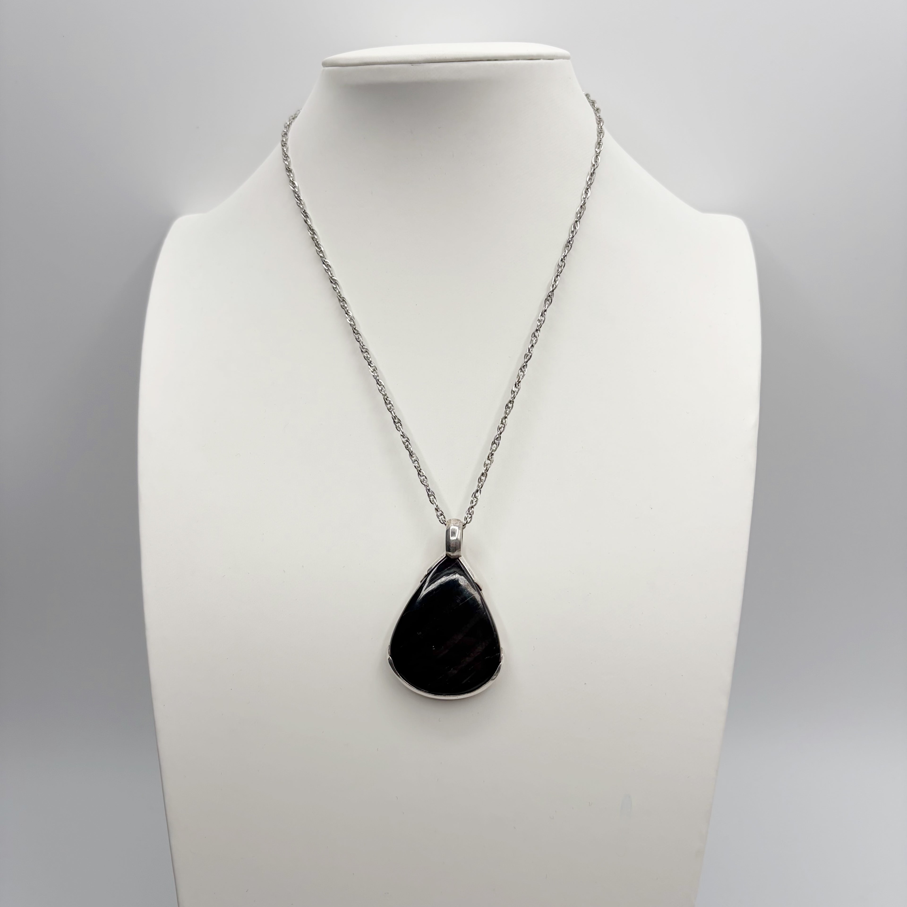Ciondolo Iperstene Argento 925 - a Goccia grande