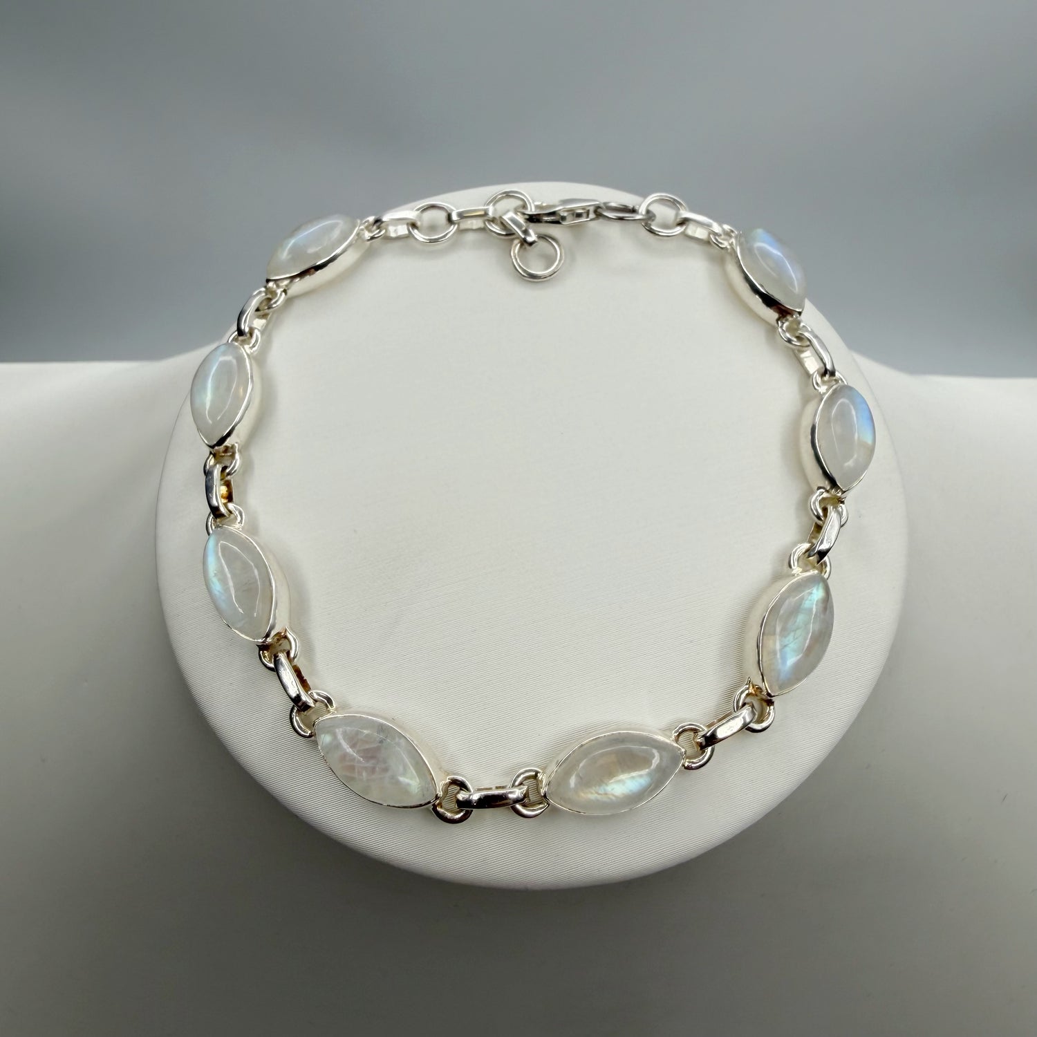 Bracciale Labradorite Bianca e Argento 925