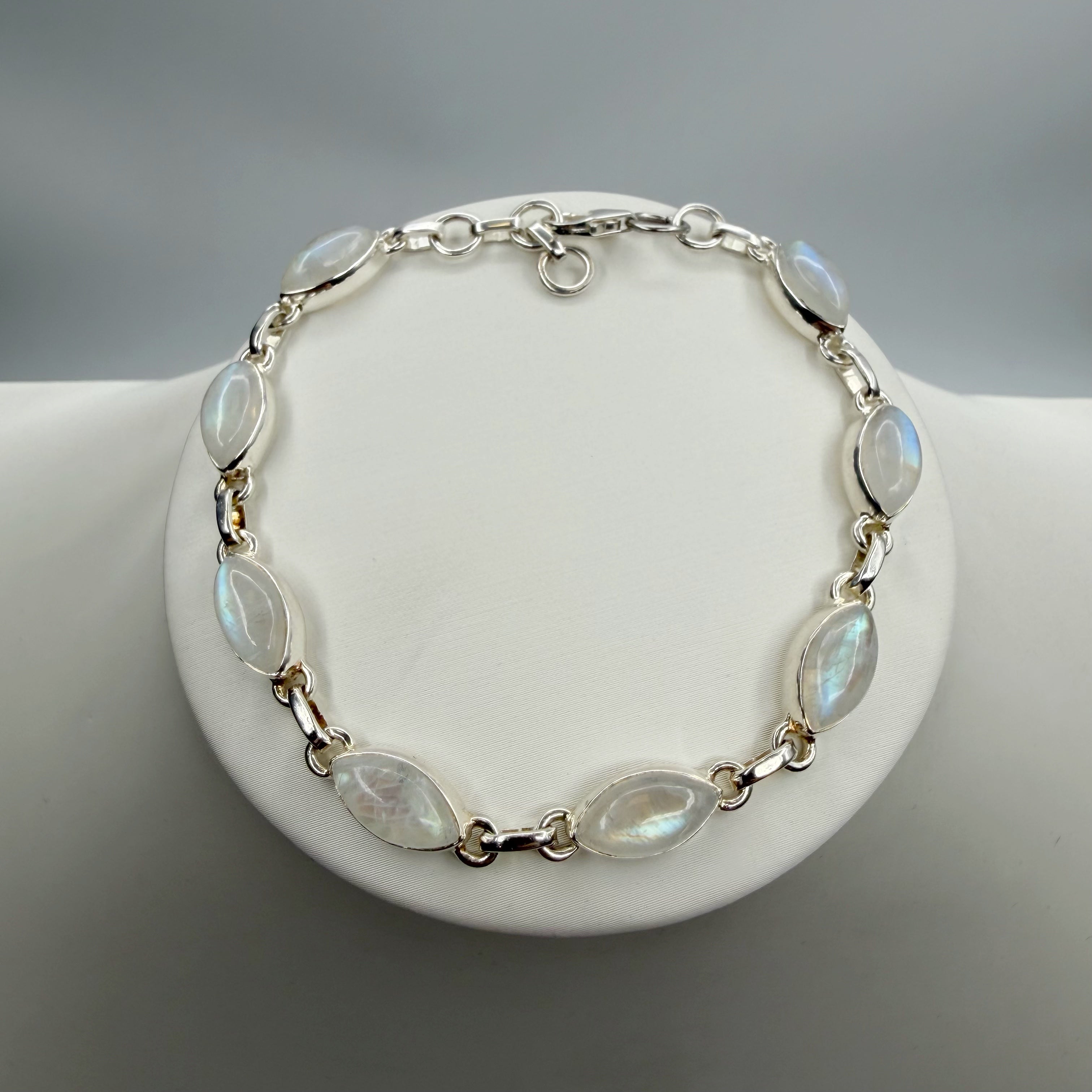 Bracciale Labradorite Bianca e Argento 925