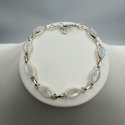 Bracciale Labradorite Bianca e Argento 925