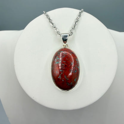 Ciondolo Cuprite e Argento 925 - Ovale