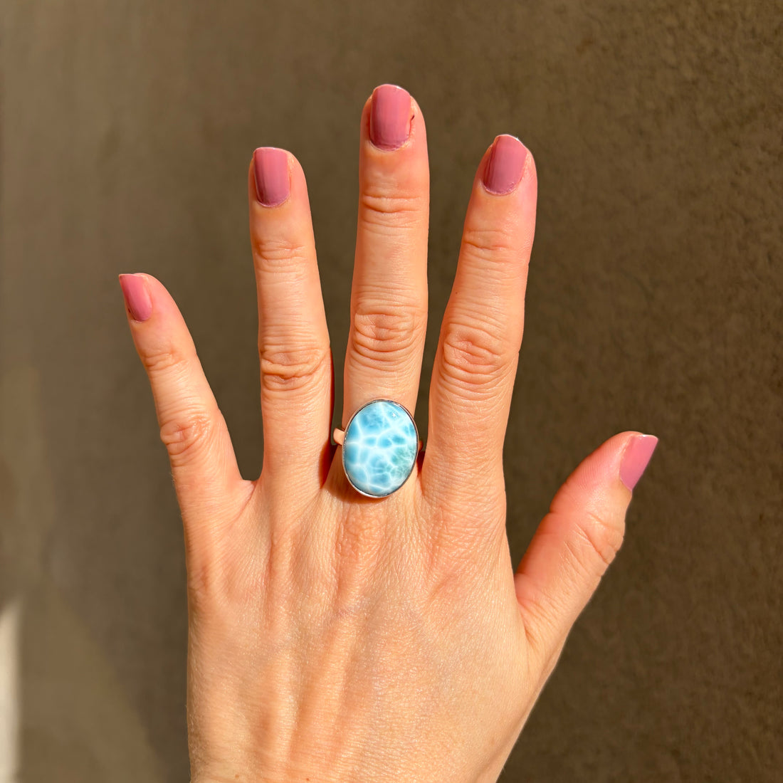 Anello Larimar Argento 925 - Ovale