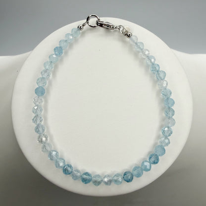 Bracciale Acquamarina sfaccettata
