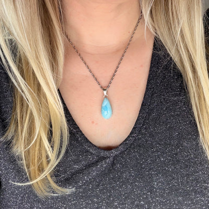 Ciondolo Larimar Argento 925 - a Goccia