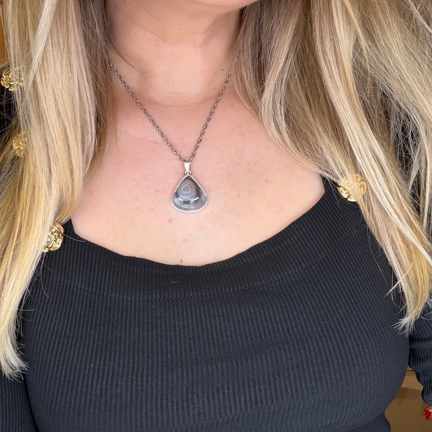 Ciondolo Occhio di Shiva Argento 925 - A Goccia piccola