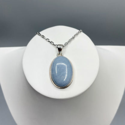 Ciondolo Angelite Ovale - Argento 925