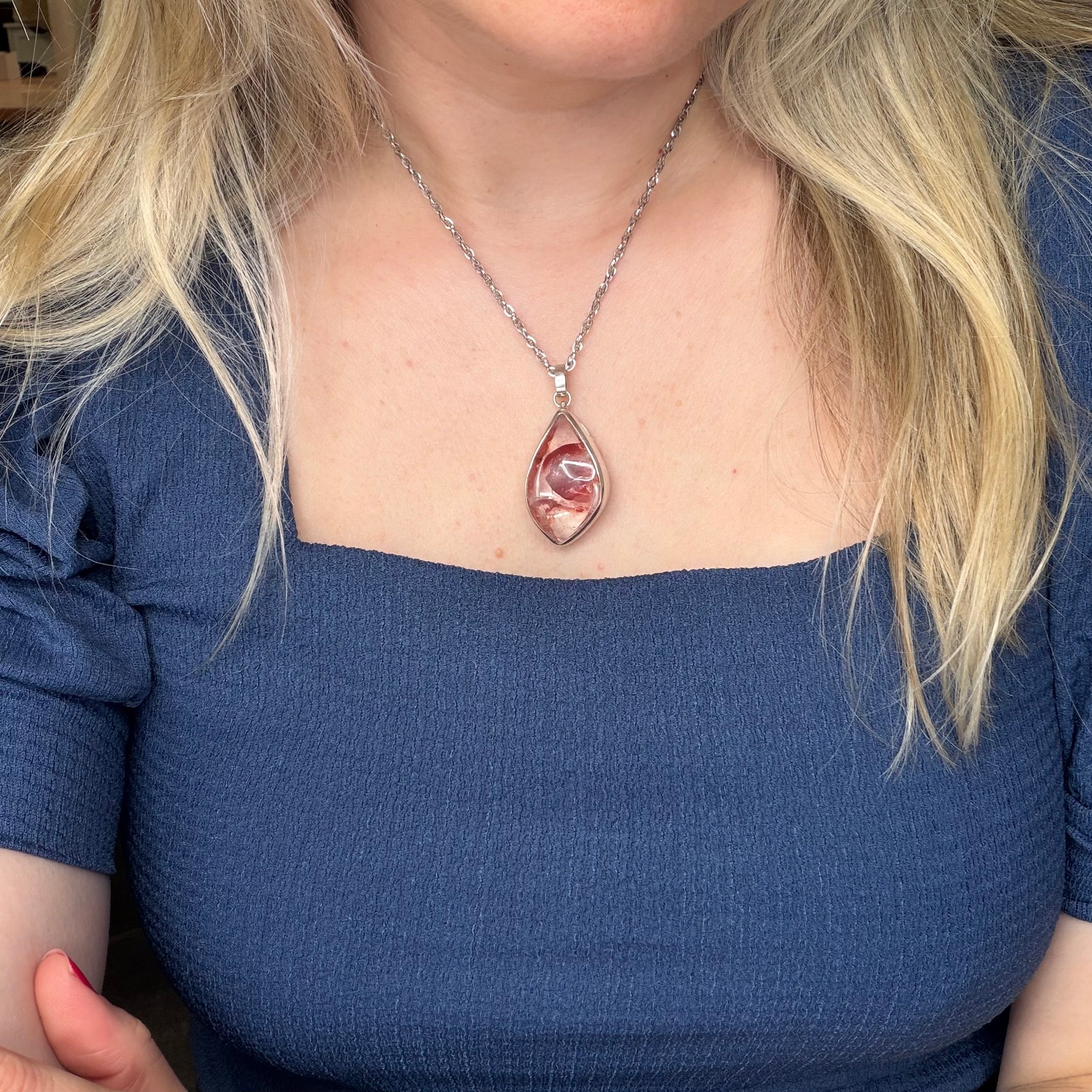 Ciondolo Quarzo Ematoide - Argento 925