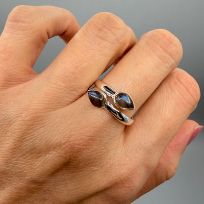 Anello Double Labradorite - Argento 925