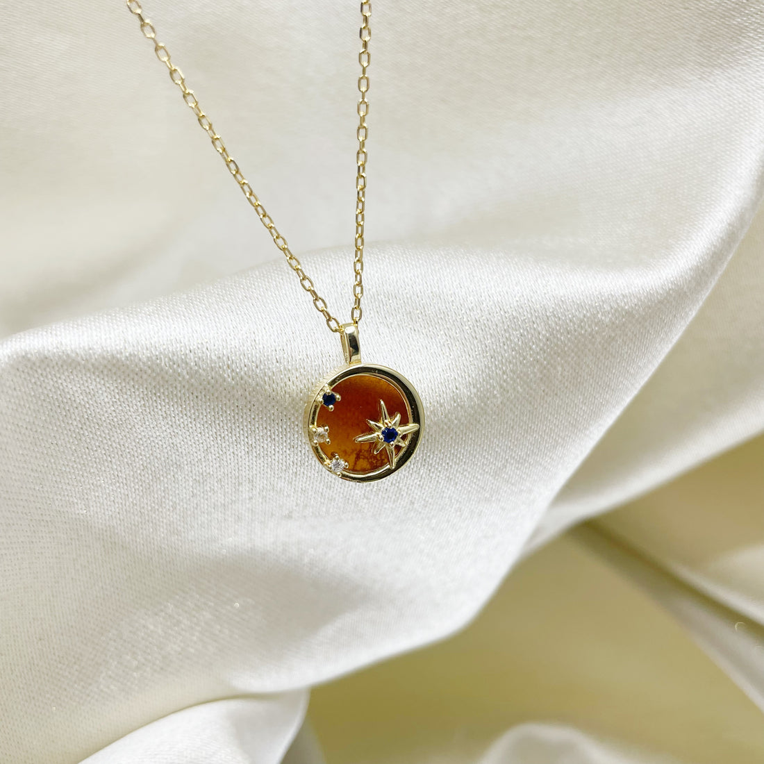 Ciondolo Starlight - Corniola e Argento 925 Gold