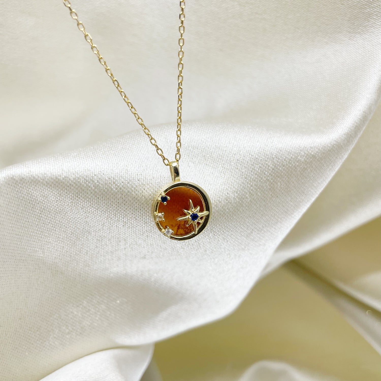 Ciondolo Starlight - Corniola e Argento 925 Gold