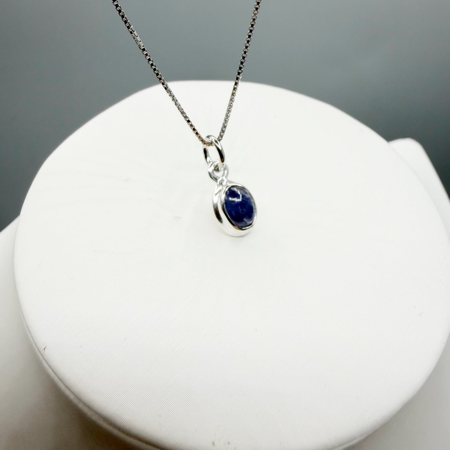 Ciondolo Punto Luce Tanzanite Argento 925 - Ovale