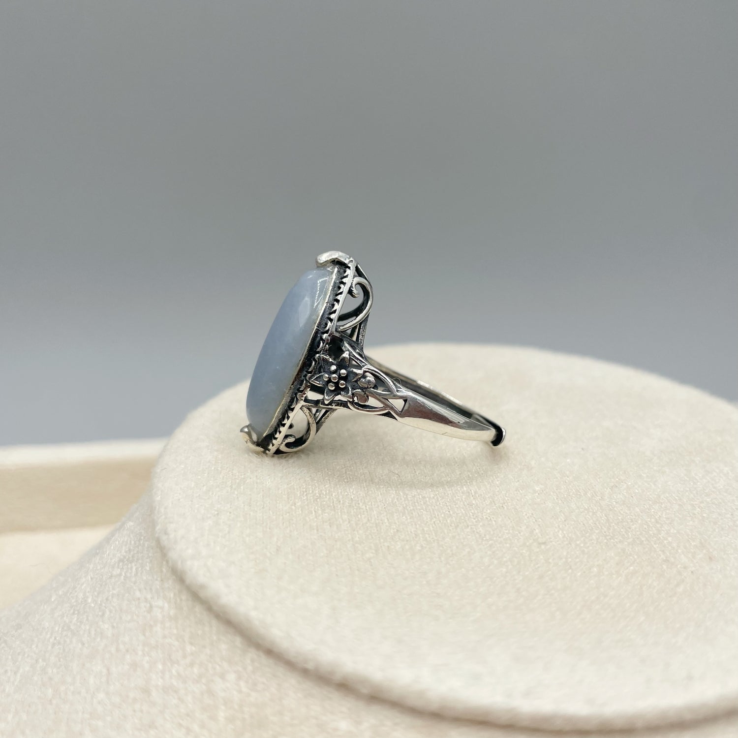 Anello Angelite e Argento 925