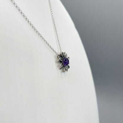 Set Ametista - Ciondolo e Orecchini, Argento 925