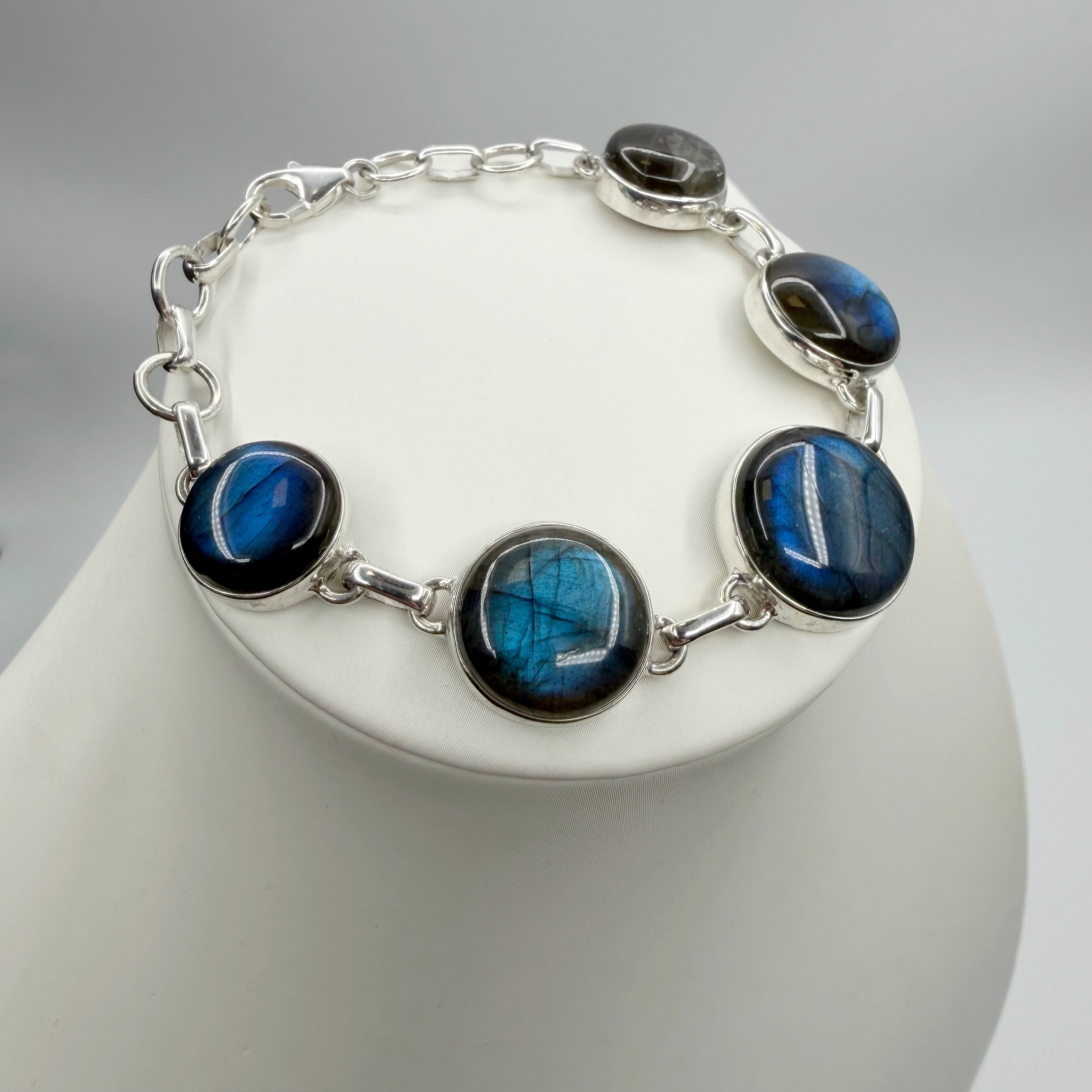 Bracciale Labradorite e Argento 925 - tondo
