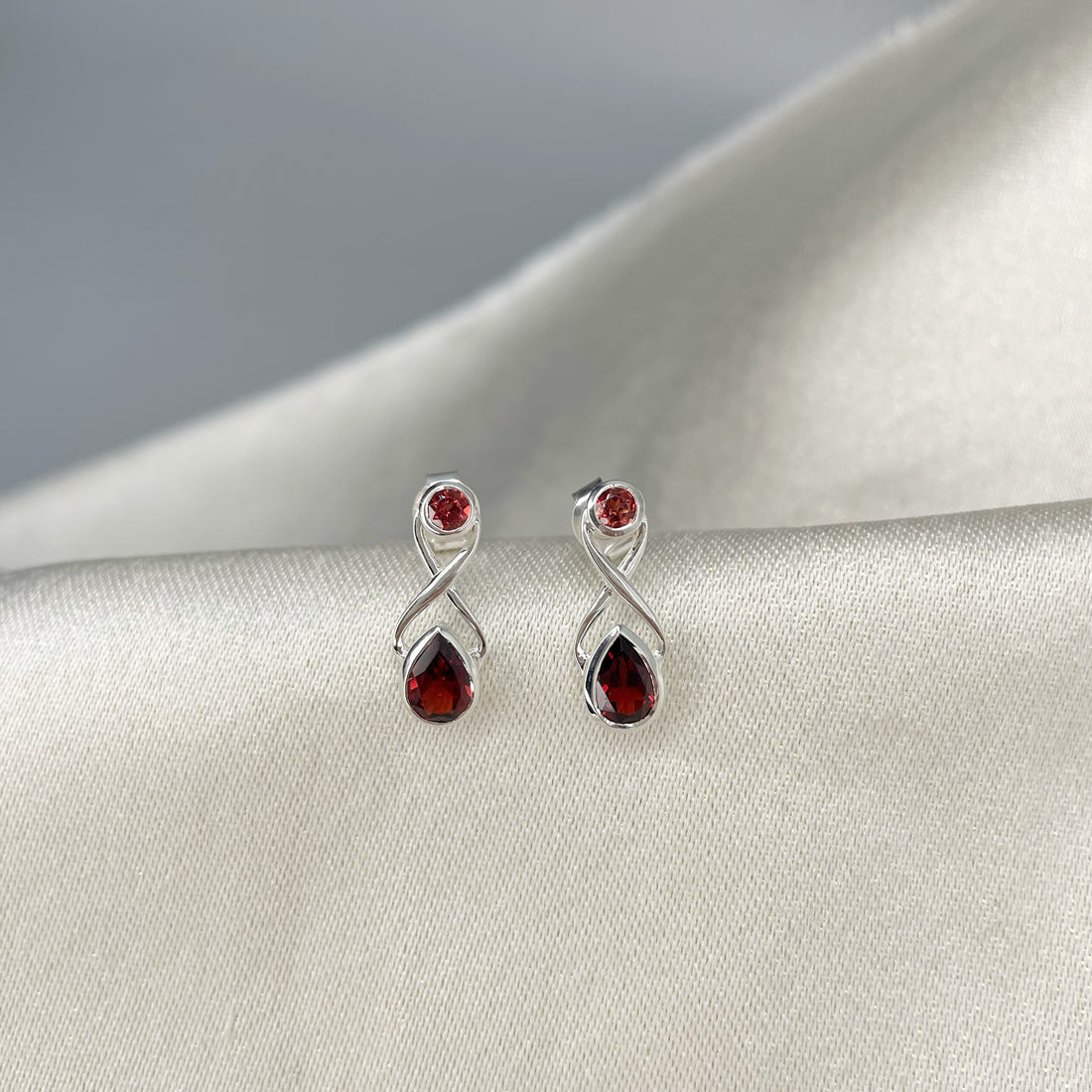 Orecchini Double Granato - Argento 925