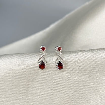 Orecchini Double Granato - Argento 925
