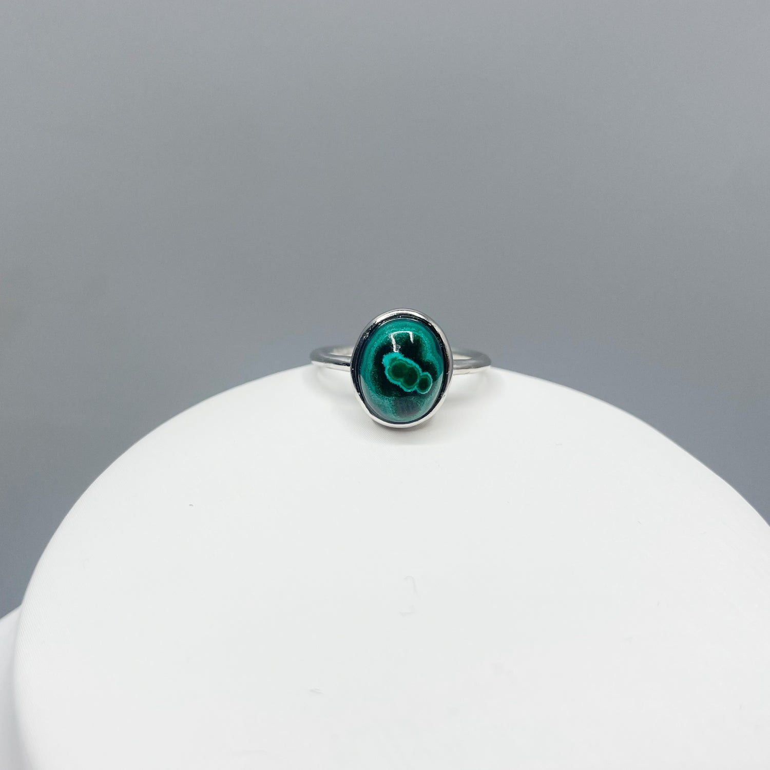 Anello Malachite Simple - Argento 925