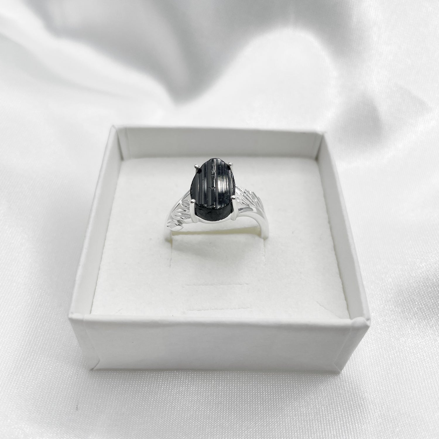 Anello Tormalina Grezza - Argento 925