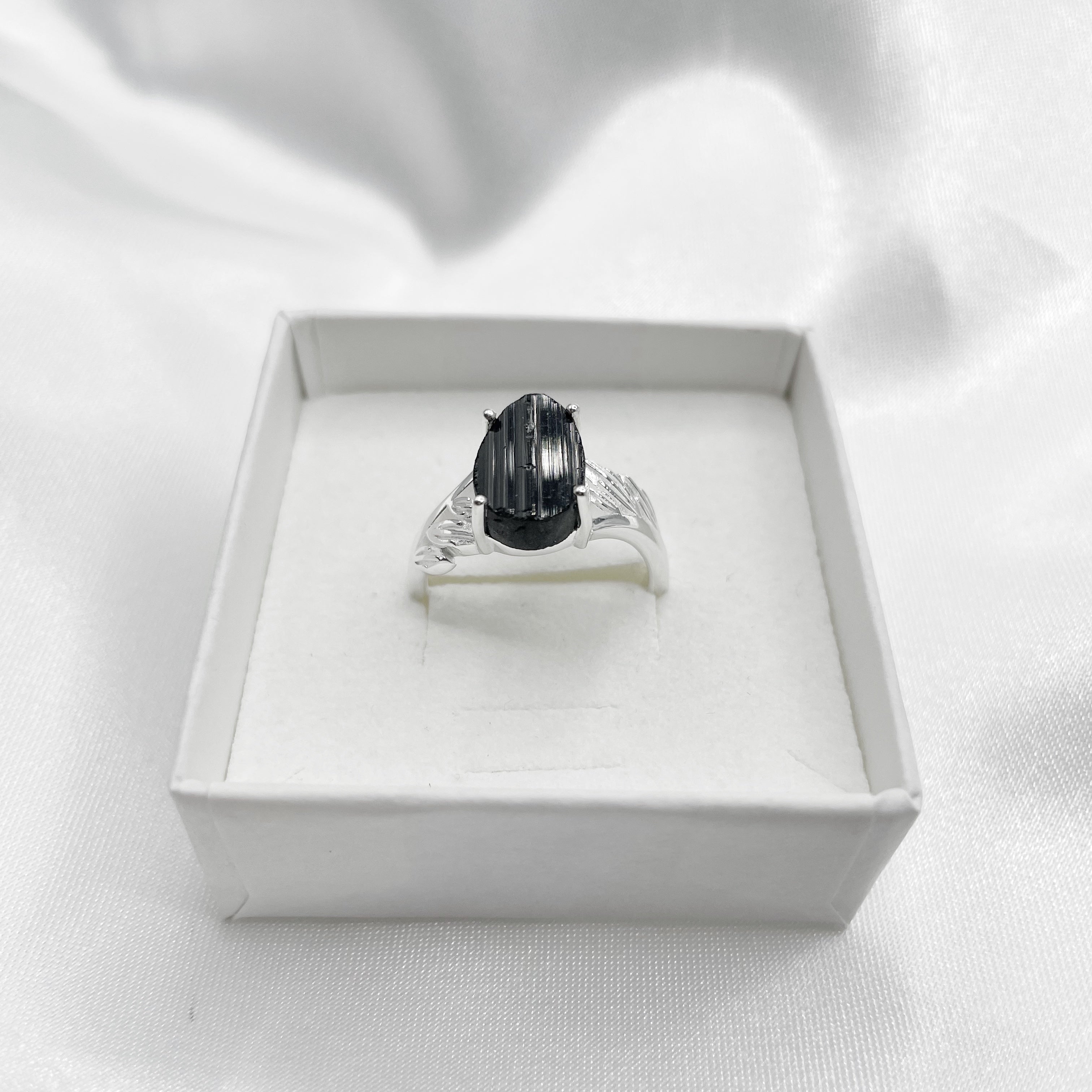 Anello Tormalina Grezza - Argento 925